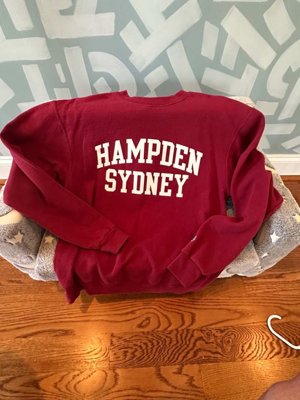 Champion Red Crewneck Sweatshirt with White Logo